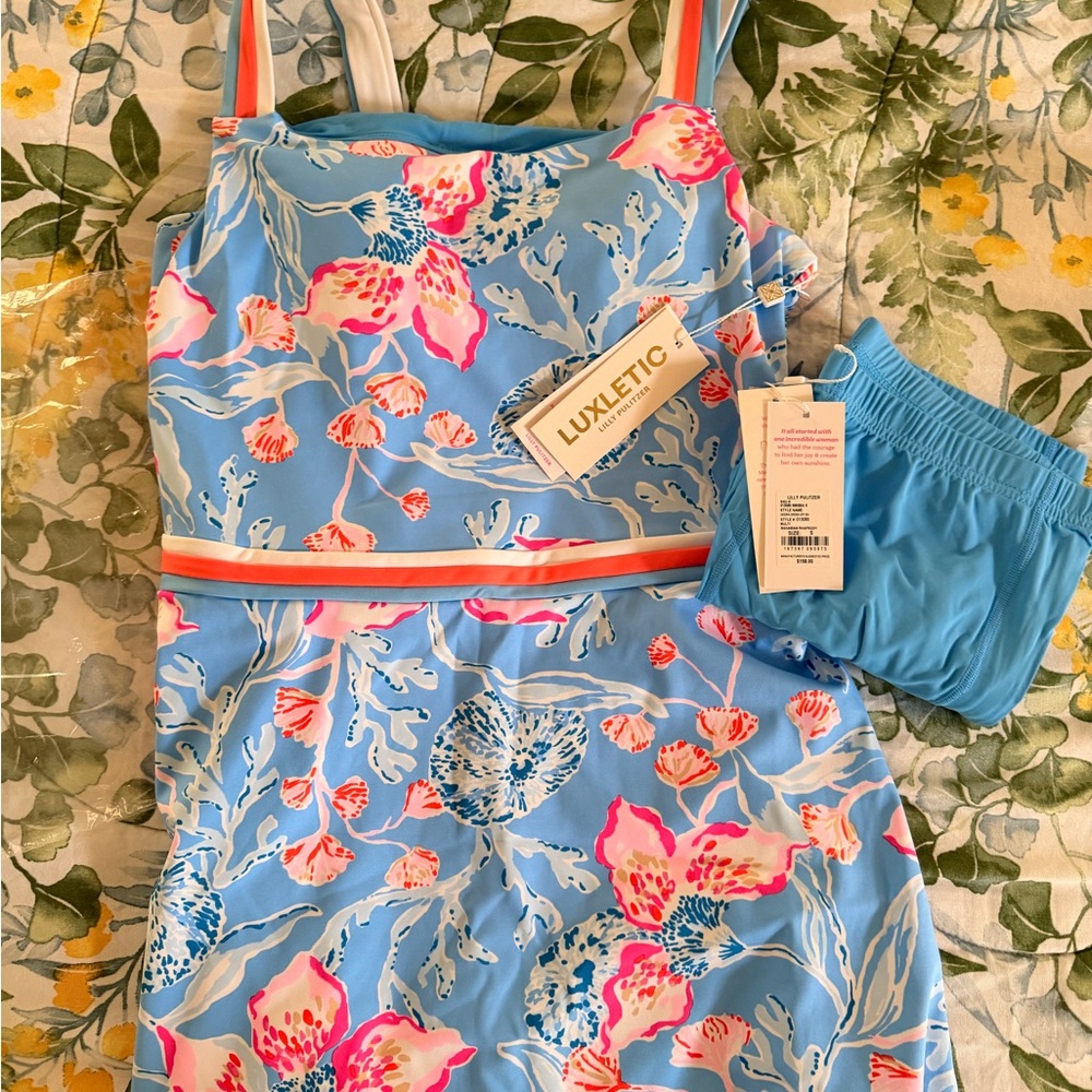 Lilly Pulitzer Blue Floral Skort Dress - Picture 5 of 5